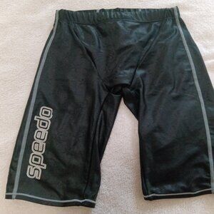 SPEEDO BLACK SWIM JAMMER / SHORT, ASIAN SIZE "M", Est: USA 30" (Pre-Owned)